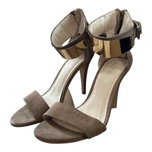 ALDO Gold Ankle Band Heels
